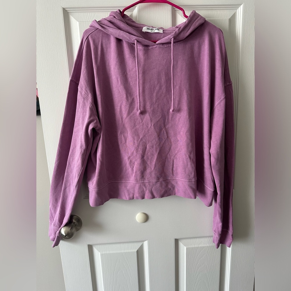 Purple Cropped Hoodie